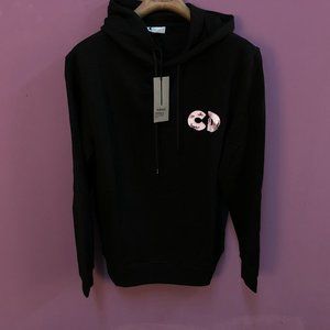 Dior Men Moon Printed Back Side Black Hoodie "L"
